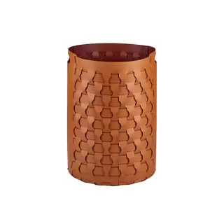 Colombo Adj Круглая корзина Dubai D40хH57см., напольная, цвет: коньяк/бордо