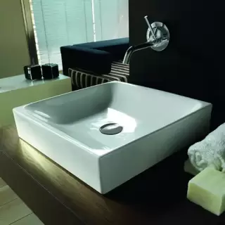 Kerasan Lavabi Раковина 45x45 см, без отв., накладная, цвет: белый