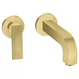 Axor Citterio Смеситель для раковины, встраиваемый, излив: 22см, с текстурой, цвет: шлифованная медь