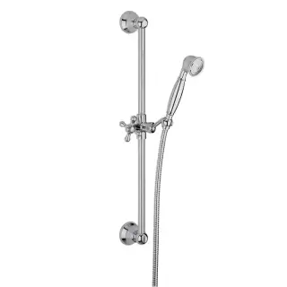 Carlo Frattini Wellness Душевой гарнитур,  в комплекте: стойка, шланг 1500 мм, ручной душ, держатель ручного душа, цвет: хром