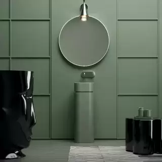 Kerasan Hako Раковина квадратная 30см, на пьедестале, без отв., цвет: verde matte