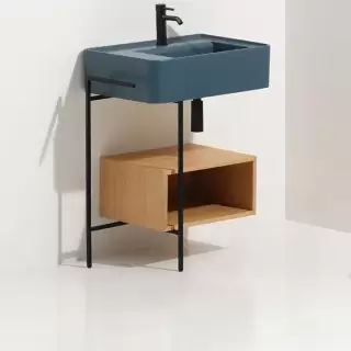 Simas Ratio Раковина чаша подвесная 75x46xh18 см, с 1 отв. для смесителя, без перелива, цвет: navy matt