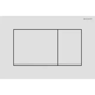 Geberit Sigma20 Клавиша для двойного смыва, квадратная, цвет: белый матовый/хром