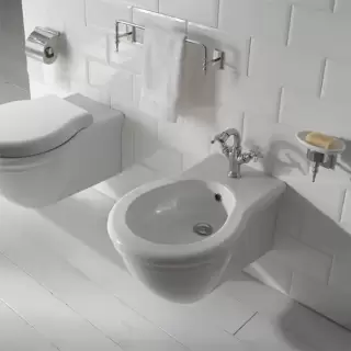 Globo Paestum Биде подвесное 57х38см с 1 отв. под смеситель, с комплектом креплений, цвет: белый