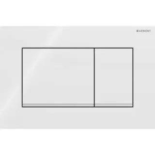 Geberit Sigma20 Клавиша для двойного смыва, квадратная, цвет: белый/хром