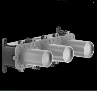 Gessi Origini Встраиваемая часть для смесителя с изливом на 3 отв., цвет: хром