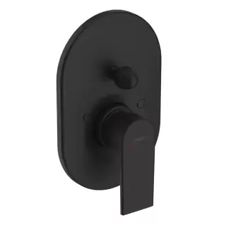 Hansgrohe Vernis Shap Смеситель для ванны, однорычажный, встраиваеемый, внешняя часть, цвет: матовый черный