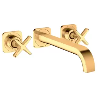 Axor Citterio E Смеситель для раковины, встраиваемый, излив: 22см., цвет: полированное золото