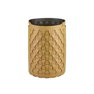 Colombo Adj Круглая корзина Dubai D40хH57см., напольная, цвет: горчичный/оливковый