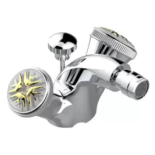 THG Hirondelles Gold Stamped Смеситель для биде, 1 отв., цвет: хром