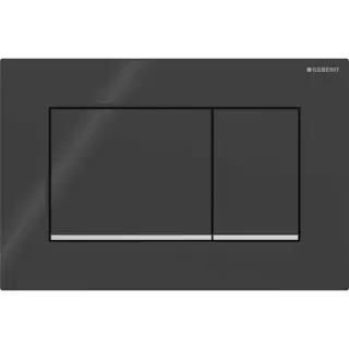 Geberit Sigma20 Клавиша для двойного смыва, квадратная, цвет: черный/хром