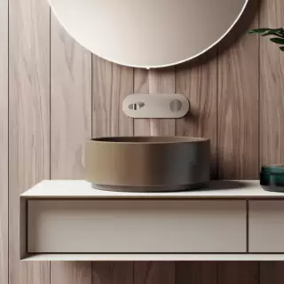 Kerasan Oke Раковина круглая 40см, накладная, без отв., цвет: bruno matte