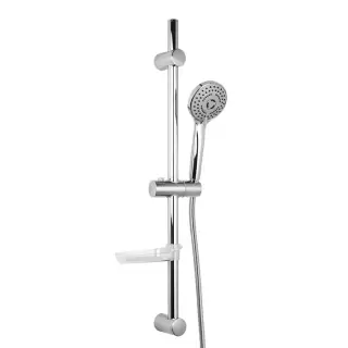 Carlo Frattini Sliding rail Душевой гарнитур 70см, регулируемая высота, шланг 150см, ручной душ 3 режима, мыльница, цвет: хром