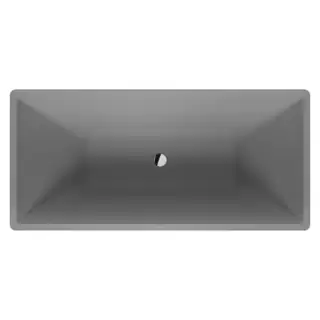 Duravit Vitrium Ванна отдельностоящая 160x75см, с ножками, с2 наклонами для спины, прямоугольная, цвет: светло-серый матовый