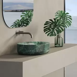 Dea Design Marble Monza Раковина 61.5х42х15см., накладная, без отв., мрамор, цвет: Stone Green