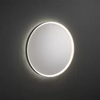 Burgbad Mya Зеркало с сенсорной подсветкой D90см,1 выкл., цвет: металлик