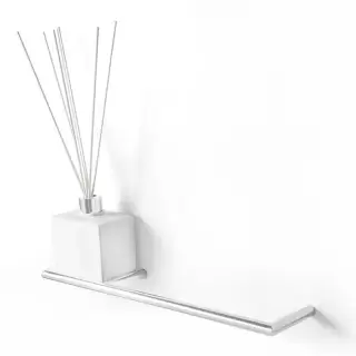 3SC Guy Полотенцедержатель и ароматический диффузор, 40см., слева, подвесной, композит Solid Surface, цвет: белый матовый/белый матовый