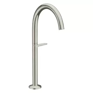 Axor One Смеситель для раковины Sel 260, на 1 отв., высокий, с донным клапаном Push-Open, цвет: сталь