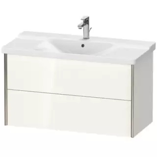 Duravit XViu Тумба подвесная 101x46.9x56.5см с раковиной, 2 ящика, цвет: белый глянцевый