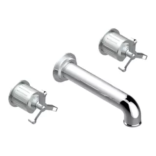 THG Hamptons Смеситель для раковины, настенный, цвет: хром