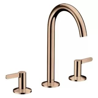 Axor One Смеситель для раковины 170, на 3 отв., с донным клапаном Push-Open, цвет: полированное красное золото