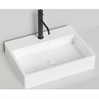 Salini Ottavia Раковина накладная 60х45х13.3cм, 1 отв., без перелива, S-Stone, цвет: белый матовый