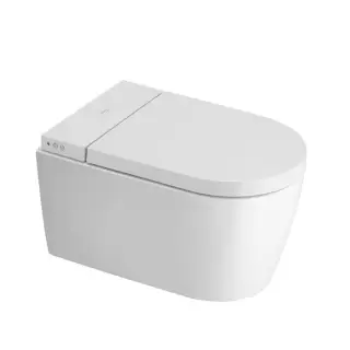 Duravit Starck f Pro Compact Комплект унитаз-биде, Сиденье для унитаза-биде SensoWash #612001012000310 и унитаз Duravit Rimless #2510092000, цвет: белый