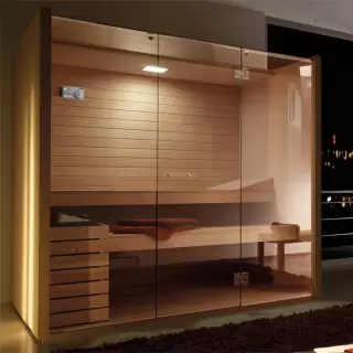 Effegibi Sky 40 Био-Сауна 170x130x201см, пристенная, цвет: канадский хемлок