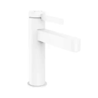 Hansgrohe Finoris Смеситель для раковины, однорычажный, 110 со сливным клапаном Push-Open, цвет: матовый белый