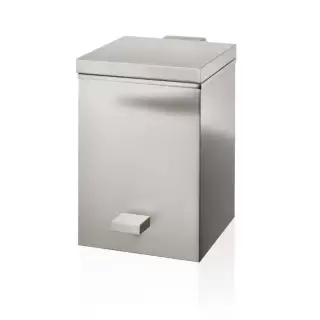 Decor Walther TE 75 SC Ведро 17.5x21x26.5см, с педалью и крышкой, softclose, напольное, цвет: никель сатинированный