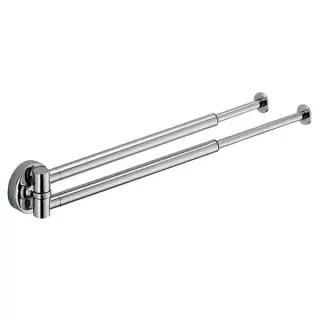 Colombo Plus Полотенцедержатель двойной с регулируемой длиной 28-41.5 см, цвет: хром