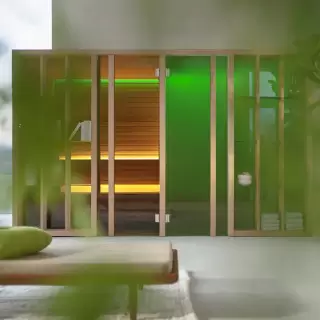 Effegibi Yoku SH Shelf Сауна&Хаммам 342x170х214см, пристенная, цвет: чёрный орех/Calacatta Gold Extra