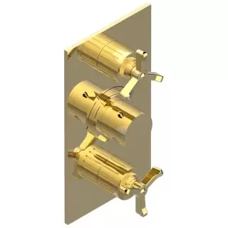 THG Hamptons Смеситель для душа, встраиваемый, термостатический, цвет: золото