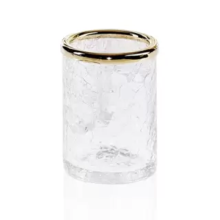 Decor Walther Crack BER Стакан настольный, французское стекло Craquele, цвет: золото