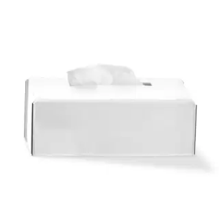 Decor Walther Nappa KB Коробка для салфеток, цвет: Натуральная кожа NAPPA белоснежная