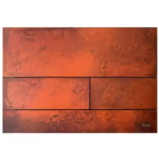 TECEsquare II, панель смыва с двумя клавишами металлическая, цвет: Ржавая сталь