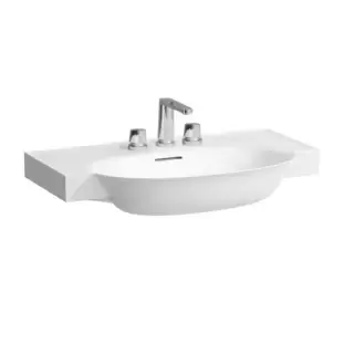 Laufen New Classic Раковина накладная 80х48х7.5см, с 3 отв., с переливом, с покрытием Clean Coat LCC, цвет белый