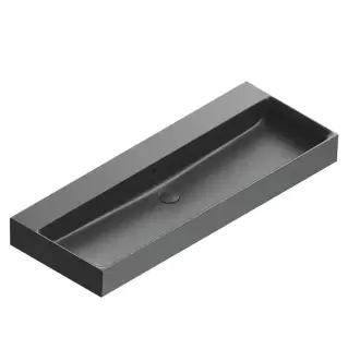 Catalano Premium Раковина 120x47см, без отв., цвет: черный матовый