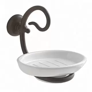 Globo Paestum Мыльница 15x12x10см, подвесная, цвет: металл/белый