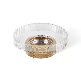 Decor Walther Club STS Мыльница настольная, граненое стекло, цвет: золото