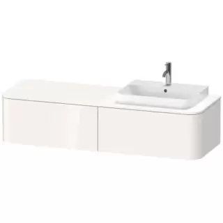 Duravit Happy D.2 Plus Тумба подвесная 160x55х35.4см, с раковиной и 2 ящиками, DX, цвет: белый глянцевый