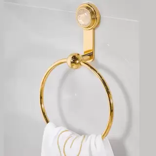 THG Dahlia Полотенцедержатель - кольцо 18см., подвесной, цвет: золото