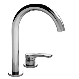 Fantini AL/23 Смеситель для раковины, 2 отв., излив: 160 мм, цвет: хром