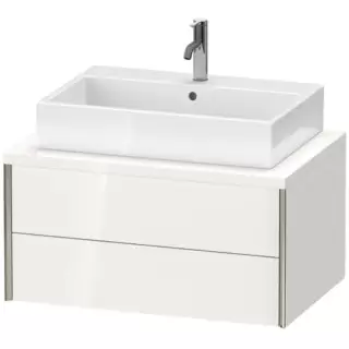 Duravit XViu Тумба подвесная 80x55x40см с раковиной, 2 ящика, цвет: белый глянцевый