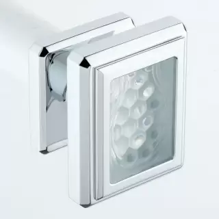 THG Metropolis Cristal Clair Ручка дверная одинарная, средний размер, цвет: хром