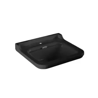 Kerasan Waldorf Раковина 60х55 см, 1 отв., керамическая, цвет: черный/хром