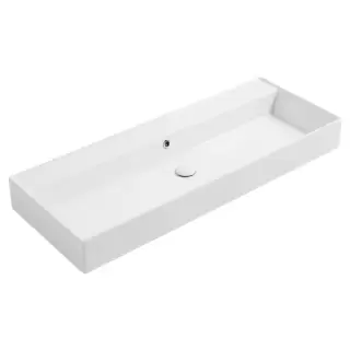 Simas Agile Раковина подвесная 121х46 см, с переливом, без отв. под смеситель, цвет: белый