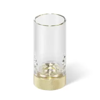 Decor Walther Club SMG Стакан настольный, прозрачное стекло, цвет: золото матовое