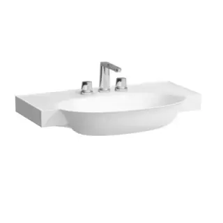 Laufen New Classic Раковина накладная 80х48х7.5см, с 3 отв., без перелива, цвет: белый