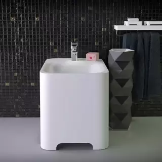 KNIEF Feel Биде напольное  58х39х42 см,с 1 отв под смеситель , цвет: белый